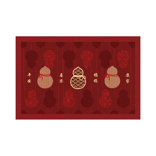 马年新款入户门地垫2026红色门垫乔迁门口地毯防滑脚垫可裁剪免洗