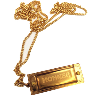 德国HOHNER Little Lady 14K镀金50周年太空纪念款4孔8音项链口琴