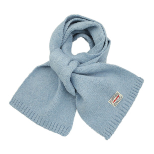 韩版含羊毛纯色针织围巾女士秋冬季保暖护颈防寒围脖加厚学生百搭