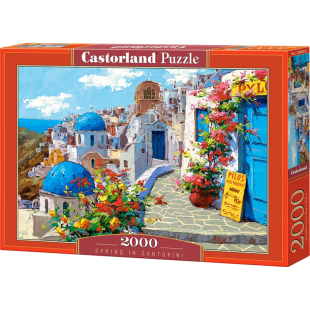 现货Castorland春天的圣托里尼2000片欧洲进口拼图玩具