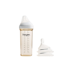 【自营】Hegen新生儿ppsu奶瓶330ml宽口径硅胶奶嘴耐摔防呛防胀气