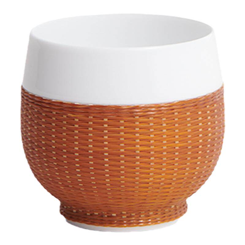 「浦poa」竹丝扣瓷手工西施壶西施杯品茗杯竹编非遗闻香杯景德镇