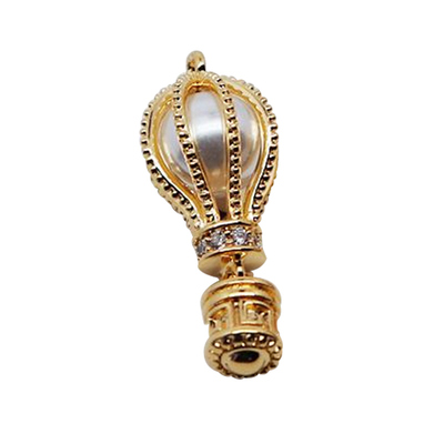 锆石珍珠热气球手工耳坠饰品材料