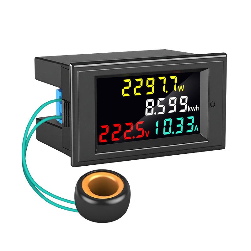 单相智能电表家用电量计度器功率表交流数显电压表电流表d69-2049