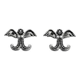 Nuef “Alle Sirene”系列 手工雕刻人鱼天使耳钉925银小众耳环