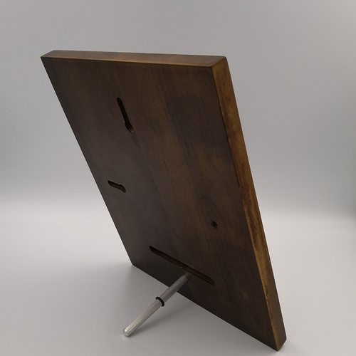 工厂现货多尺寸黑胡桃木批发托空白牌通用奖牌直边木质牌匾实木木