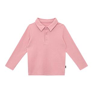 童装男童Polo衫小童女童宝宝翻领坑纹儿童秋装新款时尚百搭长袖潮