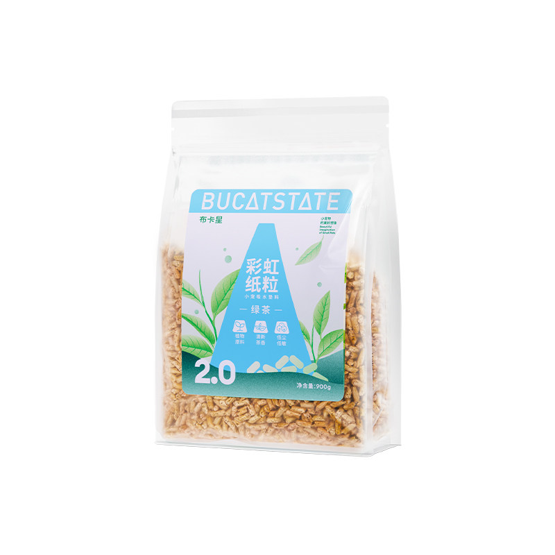 布卡星仓鼠彩虹纸粒除臭无尘吸水金丝熊纸棉垫料冬天保暖木屑用品