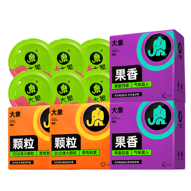 【狂欢派对】大象超薄水润安全套男用情趣颗粒螺纹刺激避孕套