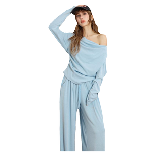 CLOUDSEASON慵懒风露肩套装2026冬季女装搭配一整套时尚休闲穿搭