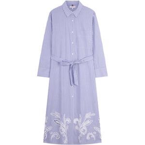 Tommy女装收腰休闲条纹衬衫裙