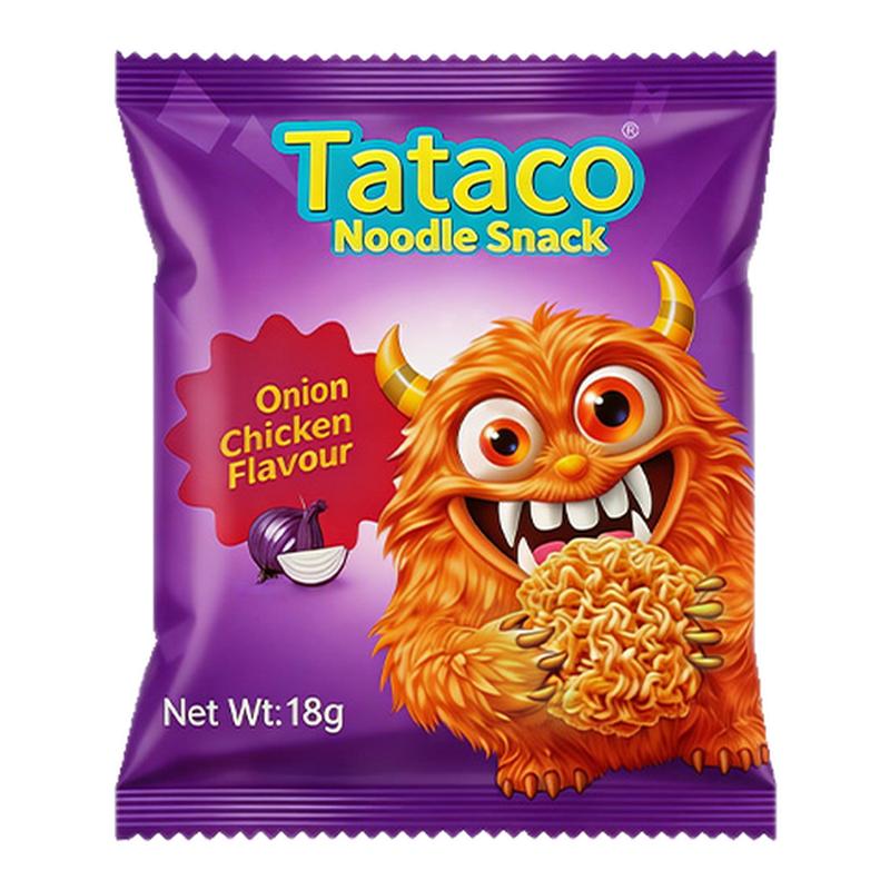 【U先】Tataco哒哒口印尼进口小怪兽干脆面洋葱鸡肉味18g零食