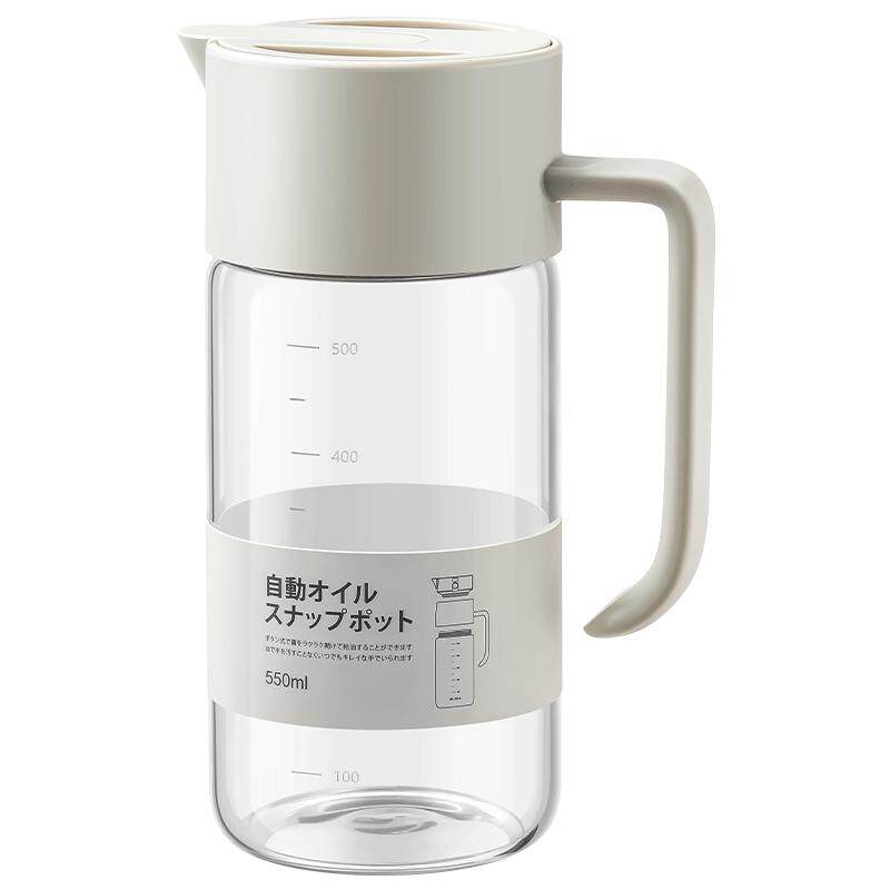 lissa玻璃防漏油壶不挂油酱油瓶调料瓶醋瓶油罐一键开合重力油瓶