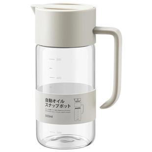 lissa玻璃防漏油壶不挂油酱油瓶调料瓶醋瓶油罐一键开合重力油瓶