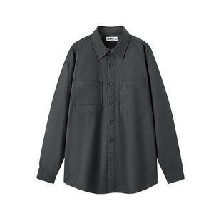 森马纯棉工装长袖衬衫男2025秋款百搭上衣时尚宽松外套男女同款