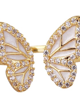 韩版开口蝴蝶戒指女ins潮小众