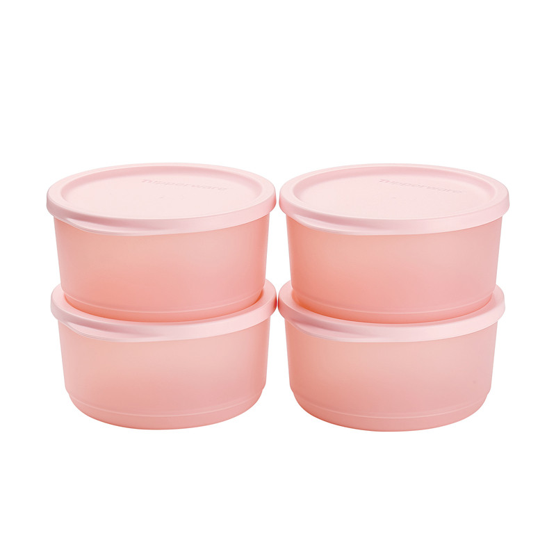 特百惠新冷藏圆形保鲜盒530ml*4