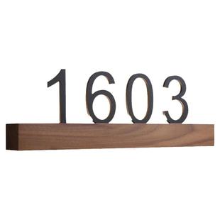 高级感男女洗手间LED发光标识牌商场公共厕所卫生间酒店客房号胡桃木指示牌3D 立体向左向右带箭头提示牌定制