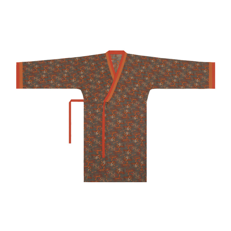谜阿凰【绿羽人御虎素纱襌衣】西汉直裾复原汉服套装春秋国风女士