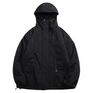 暗黑系机能风棉服外套酷飒风女装冬季夹棉加厚防水工装夹克个性潮