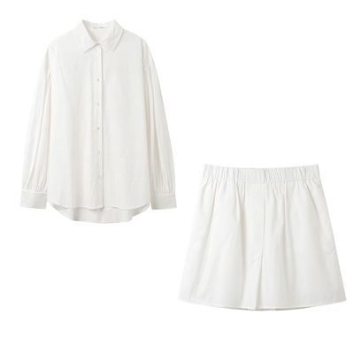 果核宇宙法式宽松衬衫短裤套装