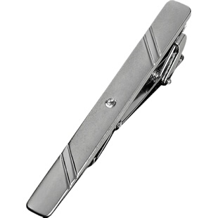 领带夹男士商务正装简约别针银色男士领带夹子韩版保安领夹结婚女