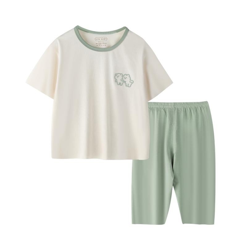 儿童睡衣套装夏季薄款优可丝短袖家居服套装