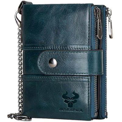 男女通用时尚潮流真皮多功能钱包