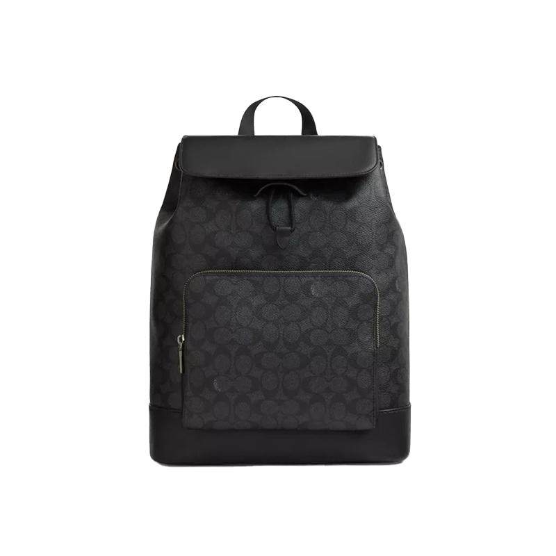 COACH/蔻驰官方 奥莱款Turner 男士百搭商务休闲双肩背包CCQ49