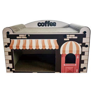 双层猫抓板猫窝冬加厚耐磨不掉屑四季通用沙发一体猫玩具半封闭