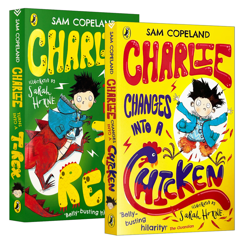 查理变成鸡2册 英文原版 Charlie Changes Into a Chicken 教会小朋友如何面对焦虑 少儿英语课外阅读 儿童桥梁章节书 英文版书籍