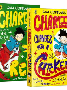 查理变成鸡2册 英文原版 Charlie Changes Into a Chicken 教会小朋友如何面对焦虑 少儿英语课外阅读 儿童桥梁章节书 英文版书籍