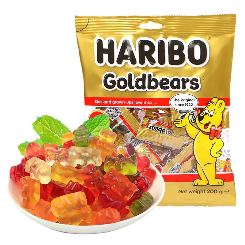 土耳其进口HARIBO哈瑞宝金熊软糖200g分享装混合水果橡皮糖小包装