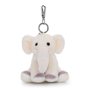 McHugs奶油色大象钥匙扣挂件毛绒玩偶挂饰娃娃小公仔