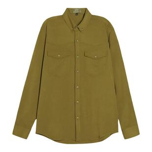 【断码福利】美式西部衬衫男士青年休闲绿色优雅工装衬衣rrl春秋