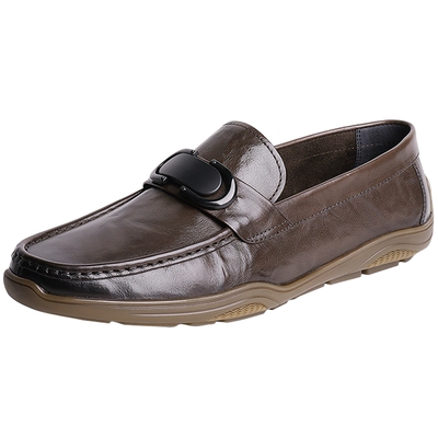 森达男士舒适一脚蹬豆豆鞋