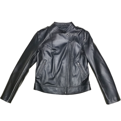 秋冬短款立领时尚外套显瘦皮衣