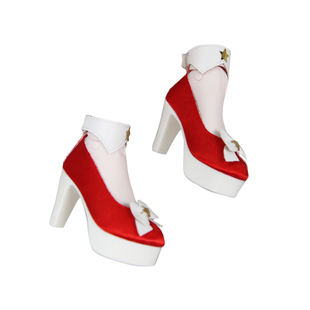 BJD娃娃鞋子60厘米sd宁可芭娃娃3分高跟鞋靴子小白鞋平底绣花鞋