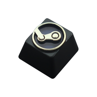 STEAM蒸汽平台游戏周边logo机械键盘锌铝合金属透光键帽按键 键石