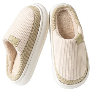 居家棉拖鞋女款秋冬季新款室内家用踩屎感厚底舒适保暖情侣棉鞋男