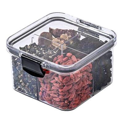 密封罐储物罐茶方形四分格