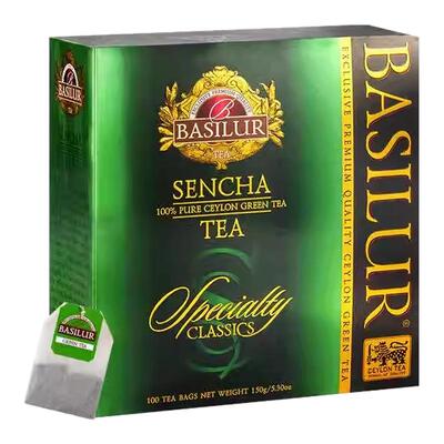 BASILUR宝锡兰经典日式煎茶简装100袋泡茶  斯里兰卡进口茶包绿茶
