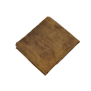 垂感亲肤 棕色晕染棉麻扎染混纺侘寂布料衬衫半身裙设计师面料B