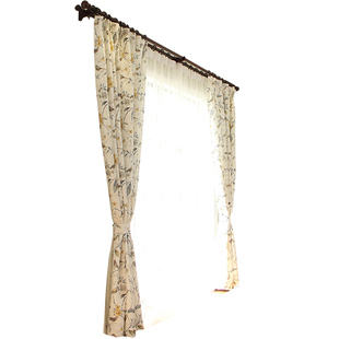 Hradek赫拉德克 定制窗帘美式北欧遮光窗帘卧室飘窗安装樱庭布艺