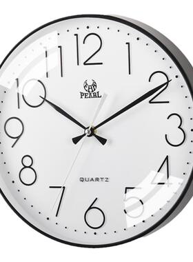 PEARL极简挂钟轻奢现代简约家用餐厅钟表客厅2023新款静音石英钟