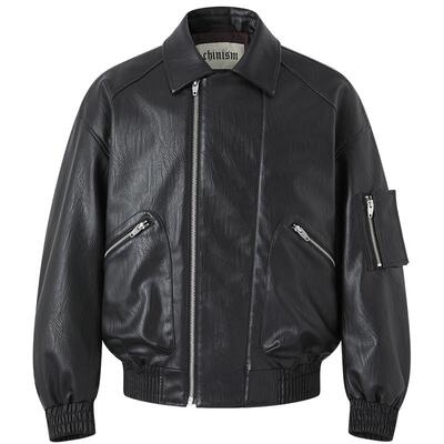 CHINISM赤尘PU皮超宽松夹克男