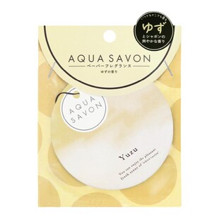 日本AQUA SAVON柚子味车载香薰片室内香卡挂件除异味持久留香香氛