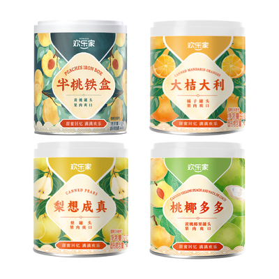 欢乐家水果罐头200g*4罐