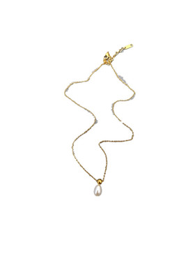 HuoTing珍珠镀金闪O女珍珠项链