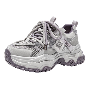 戈美其商场同款休闲风厚底老爹鞋女增高百搭透气运动鞋厚底女鞋子